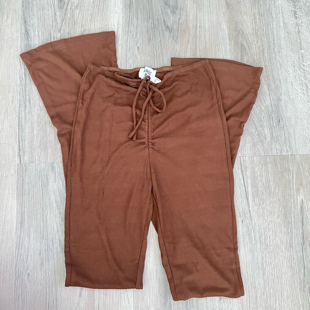 Princess Polly Brown Ribbed Pants